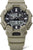 Casio G-Shock montre homme beige, vue de face avec écran numérique et boutons sur le boîtier