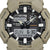 Montre Casio G-Shock pour homme, vue de face, avec boîtier beige, mouvement à aiguilles analogiques et affichage numérique