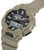 Montre Casio G-Shock pour homme avec bracelet en plastique beige clair et affichage analogique-numérique
