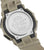 Casio G-Shock montre homme, fond avec gravure du boîtier et bracelet beige