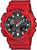 Casio G-Shock montre pour homme avec boîtier de protection rouge et cadrans secondaires analogiques, cadran noir