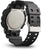 Bracelet de montre pour homme, fond de boîtier argenté et bracelet en caoutchouc noir