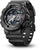 Bracelet de montre pour homme, boîtier noir avec protège-couronne et bracelet en caoutchouc noir