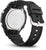 Fond de montre G-Shock pour homme avec plaque de fond argentée et bracelet en résine noire
