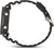 Montre noire pour homme avec anneau de protection sur le côté, boutons-poussoirs et bracelet en silicone