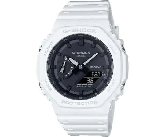 Casio G-Shock montre homme avec bracelet blanc et cadran noir