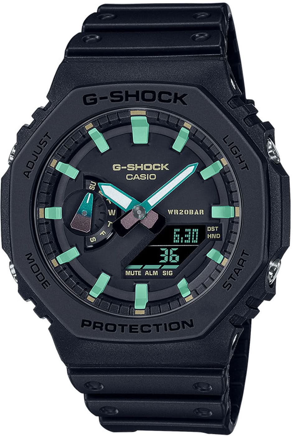 Casio G-Shock GA-2100RC-1AER Homme • Résistance extrême aux chocs • Heure universelle
