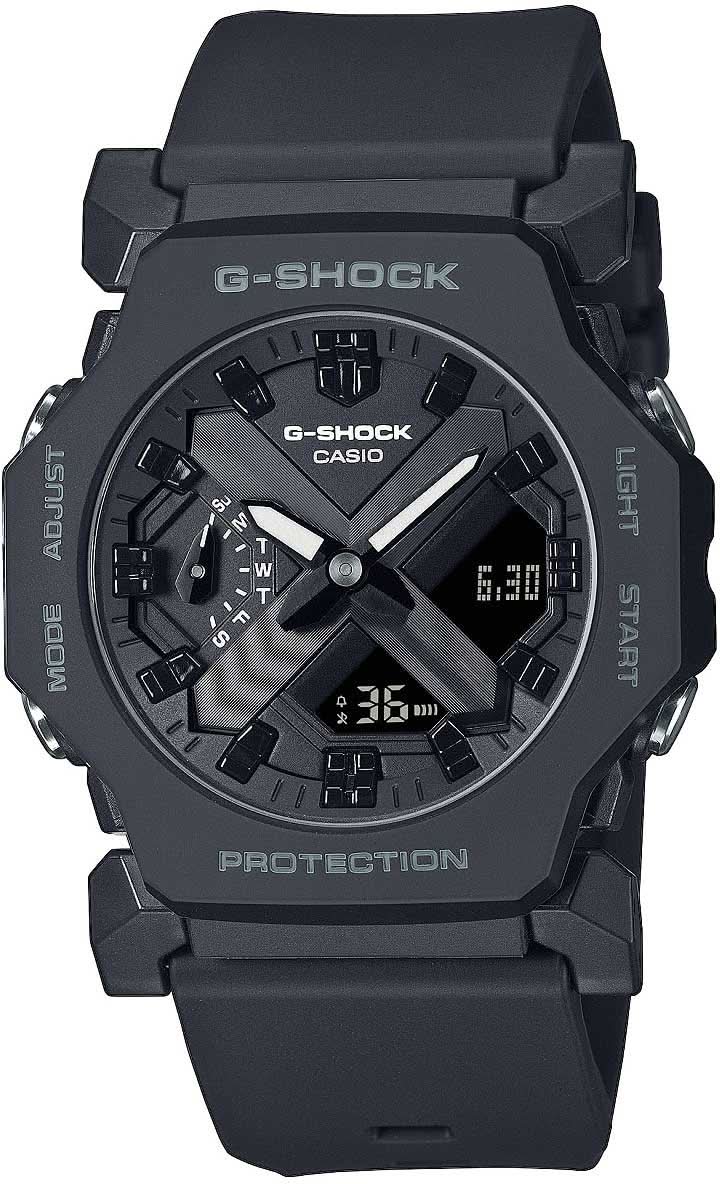 Montre G-Shock GA-2300 pour homme avec cadran noir et bracelet noir