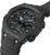 G-SHOCK Montre homme oblique : boîtier avec couronne et boutons, bracelet en caoutchouc noir