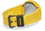 Bracelet de montre en silicone jaune avec boucle noire