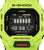 Montre de sport vert néon avec affichage numérique et inscription de protection WR20BAR