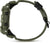 Herrenuhr mit olivgrünem Kunststoffgehäuse und breitem Armband, seitliche Drücker