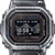 Casio G-Shock G-Lide Herrenarmbanduhr, transparentes Gehäuse, schwarzes Silikonband, Display