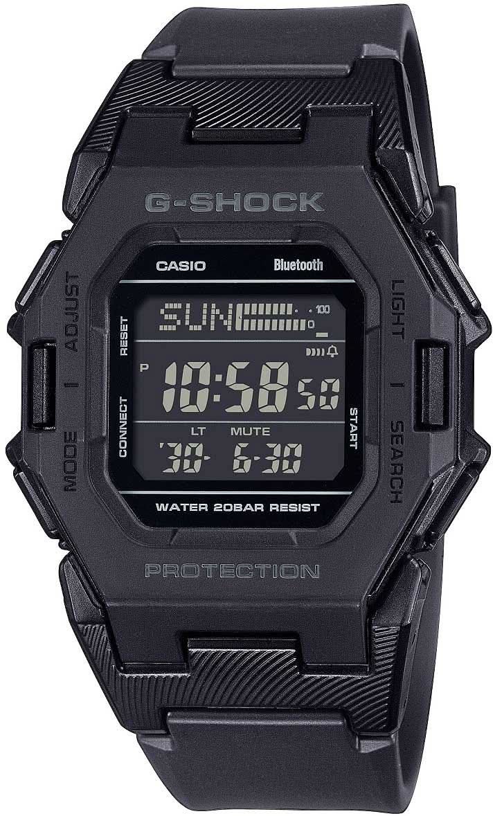 Montre G-Shock pour homme GD-B500-1ER avec Bluetooth, affichage numérique et boîtier noir