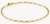 Bracelet gourmette plaqué or avec maillons et fermoir plat