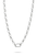 Collier en argent avec un maillon ovale central, sans pendentif