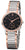 Montre bracelet pour homme Regent avec cadran noir, chiffres romains et bracelet en métal