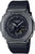 Montre Casio G-Shock pour homme avec cadran noir, boîtier gris foncé et bracelet en caoutchouc