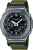 Casio G-Shock montre homme avec bracelet textile vert et cadran noir, WR 20 BAR.