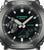 Casio G-Shock cadran rapproché, affichage WR 20 BAR, MUTE ALT SIG, accents verts.