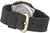 Bracelet pour homme : fermoir en caoutchouc noir avec boucle dorée