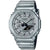 Herrenarmbanduhr G‑SHOCK mit silbernem Metallband und rundem Analog-Zifferblatt