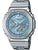 Montre Casio G-Shock pour homme : cadran bleu, bracelet en acier, boîtier octogonal