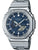 Casio G-Shock montre homme avec bracelet en acier inoxydable, cadran bleu foncé et boîtier de protection