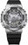 Montre Casio G-Shock avec boîtier argenté, bracelet en caoutchouc noir et affichage numérique