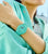 Casio G-Shock montre pour femme au poignet, bracelet turquoise, cadran rond