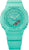 Casio G-Shock Montre femme avec bracelet rond en plastique turquoise et affichage numérique rond