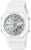 Damenuhr G-SHOCK mit weißem Silikonarmband und rechteckigem Digital-Display