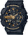 Casio G-Shock montre pour femme avec boîtier rond noir, accents dorés et affichage numérique