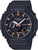 Montre G-Shock pour femme avec cadran bleu foncé, aiguilles argentées et bracelet en caoutchouc noir