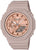 Casio G-SHOCK Montre pour femme avec cadran couleur or rose et bracelet en silicone beige