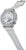 Montre pour femme avec bracelet en plastique transparent, vue latérale du boîtier
