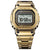 Casio G-Shock Herrenuhr Gold mit Metallband, rundem Display und vier Schutzschrauben