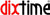 Logo d'horloge murale avec inscription Dixtime