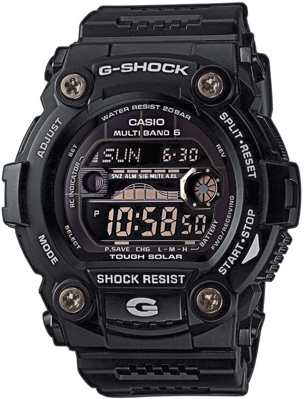 Montre G-Shock pour homme avec bracelet en plastique noir et affichage numérique
