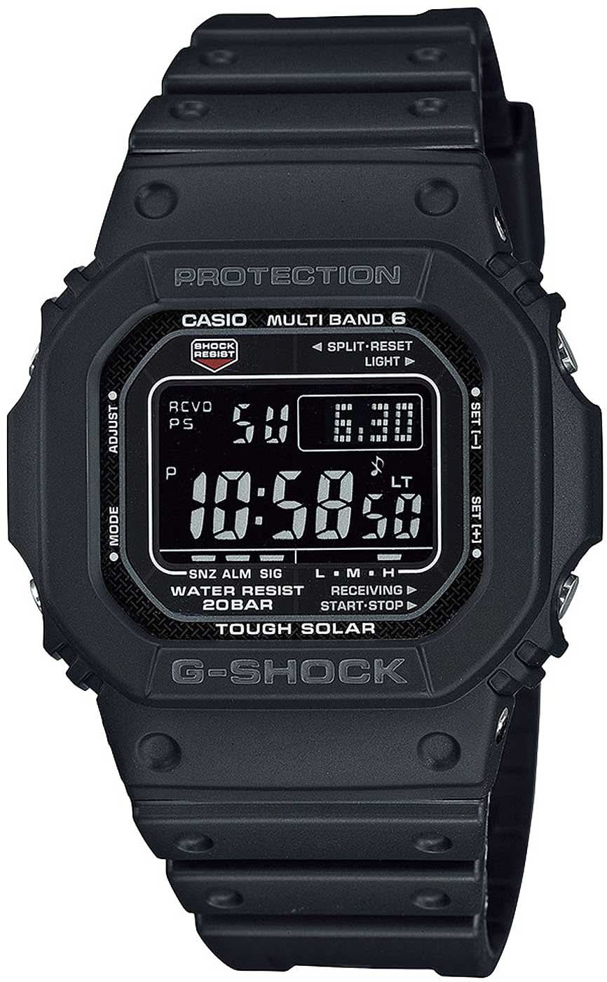 Montre Casio G-Shock avec boîtier noir, cadran numérique et Tough Solar