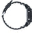 Fermoir de bracelet pour homme avec bracelet en résine noire et clip en métal, vue de dessus