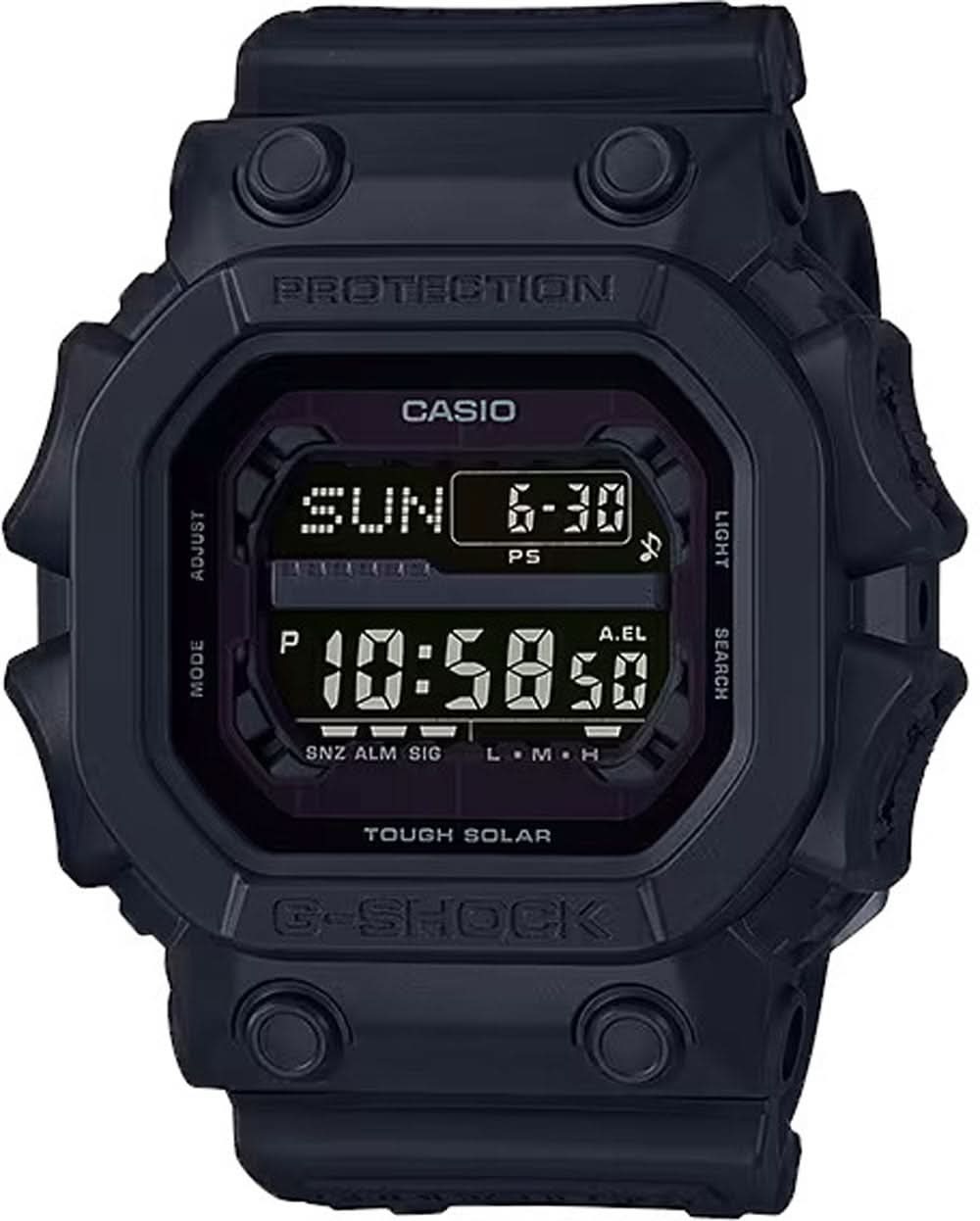 Montre de sport pour homme Casio G-Shock avec affichage numérique et Tough Solar, foncée