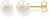 Boucles d'oreilles perle or petites - Perle de culture d'eau douce