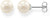 Grosses perles boucles d'oreilles avec perle ronde blanc-crème, clous avec fermoir