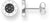 Clous d'oreilles Thomas Sabo en argent sterling 925, ronds, ornés de pierres noires