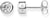 Clous d'oreilles en argent avec pierre blanche ronde et monture en argent sterling 925