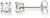Clous d'oreilles en argent sterling 925 avec pierre blanche ronde sertie clos