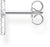 Kreuz-Ohrstecker mit Sterlingsilber-Nadel und Zirkoniasteinbesatz