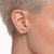 Boucles d'oreilles croix en argent sterling avec zirconias cubiques