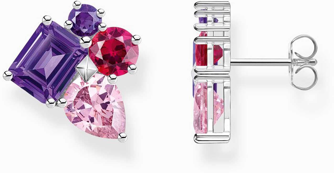 Boucles d'oreilles avec 4 pierres de zircon complexes - Thomas Sabo Modèle : H2275-477-7